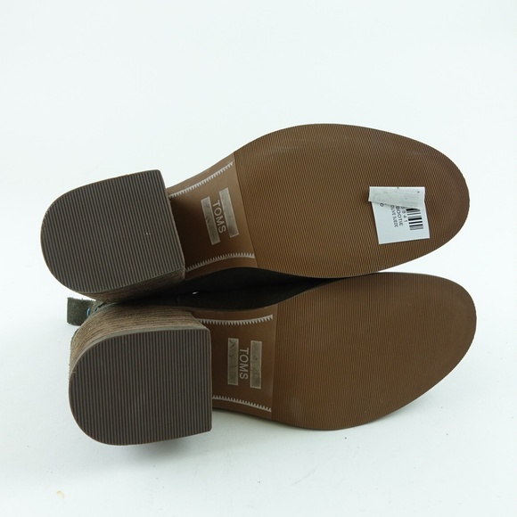 TOMS Women Tarmac Olive Suede Esme Booties R14S11 - Picture 6 of 7